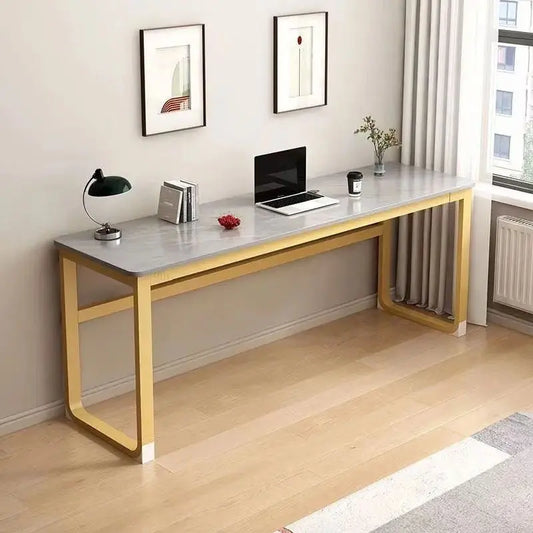 Modern Marble & Metal Desk - Sleek and Durable Workspace Solution wwluhe.com