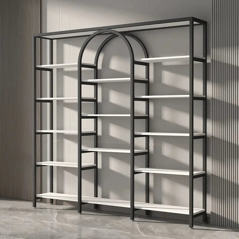 Industrial Steel & Wood Display Shelf - 200x30x200cm | Hollowed Metal Design wwluhe.com