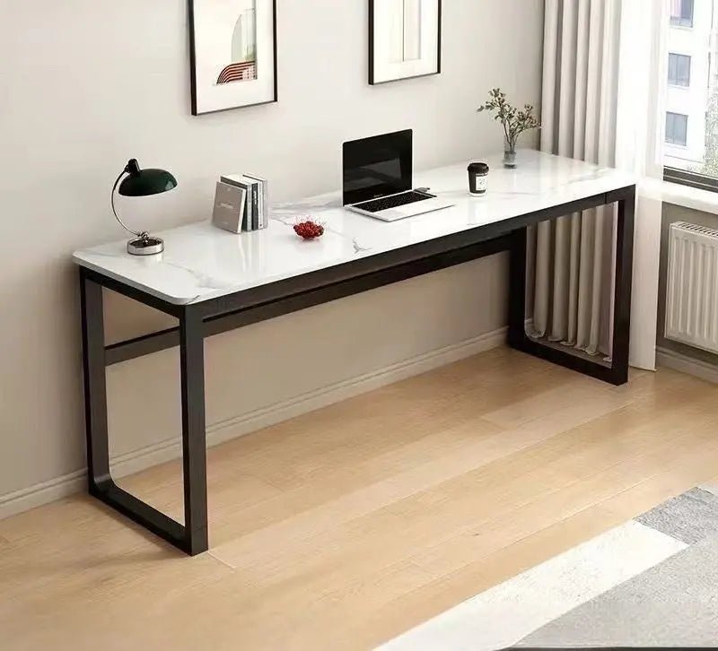 Modern Marble & Metal Desk - Sleek and Durable Workspace Solution - wwluhe.com