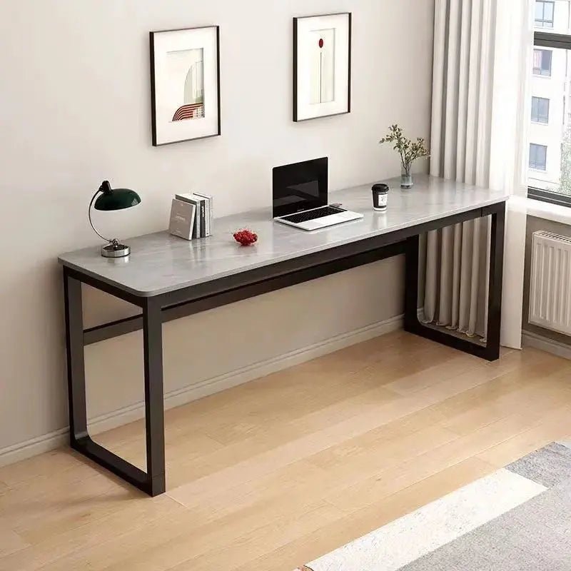 Modern Marble & Metal Desk - Sleek and Durable Workspace Solution - wwluhe.com